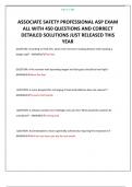 ASSOCIATE SAFETY PROFESSIONAL ASP EXAM ALL WITH 450 QUESTIONS AND CORRECT DETAILED SOLUTIONS JUST RELEASED THIS YEAR