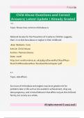 Child abuse final&comma; Child Abuse Final  Questions and Correct Answers&sol; Latest  Update &sol; Already Graded 