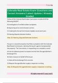  Real Estate Questions and Correct Answers&sol; Latest Update &sol; Already Graded