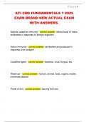 ATI CMS FUNDAMENTALS 1 2025  EXAM BRAND NEW ACTUAL EXAM  WITH ANSWERS&period;