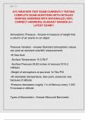 ATC WEATHER TEST EXAM CURRENTLY TESTING  COMPLETE EXAM QUESTIONS WITH DETAILED  VERIFIED ANSWERS WITH RATIONALES &lpar;100&percnt;  CORRECT ANSWERS&rpar; &sol;ALREADY GRADED A&plus;&sol;  LATEST EXAM&excl;&excl;&excl;