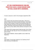 ATI RN COMPREHENSIVE ONLINE  PRACTICE 2025 A EXAM BRAND NEW  ACTUAL EXAM WITH ANSWERS&period;