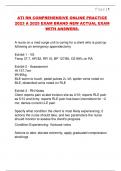 ATI RN COMPREHENSIVE ONLINE PRACTICE  2023 A 2025 EXAM BRAND NEW ACTUAL EXAM  WITH ANSWERS&period; 