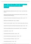 SNHD&colon; Food Handler Card Study Guide Exam And Actual Answers 2025 Updated&period;