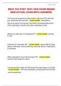 BKAT ICU POST TEST 2025 EXAM BRAND  NEW ACTUAL EXAM WITH ANSWERS&period; 