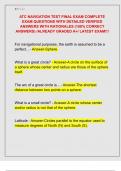 ATC NAVIGATION TEST FINAL EXAM COMPLETE  EXAM QUESTIONS WITH DETAILED VERIFIED  ANSWERS WITH RATIONALES &lpar;100&percnt; CORRECT  ANSWERS&rpar; &sol;ALREADY GRADED A&plus;&sol; LATEST EXAM&excl;&excl;&excl; 
