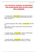 BYU PHYSICAL SCIENCE 100 MIDTERM 1  2025 EXAM BRAND NEW ACTUAL EXAM  WITH ANSWERS&period; 