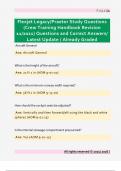 Flexjet Legacy&sol;Praetor Study Questions  &lpar;Crew Training Handbook Revision  11&sol;2021&rpar; Questions and Correct Answers&sol;  Latest Update &sol; Already Graded