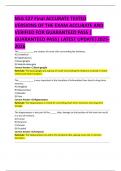NSG 527 Final ACCURATE TESTED   VERSIONS OF THE EXAM ACCURATE AND  VERIFIED FOR GUARANTEED PASS &vert;  GUARANTEED PASS&vert; LATEST UPDATE&vert;20252026 