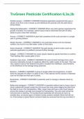 TruGreen Pesticide Certification 6&comma;3a&comma;3b Questions and Answers Solved 100&percnt;