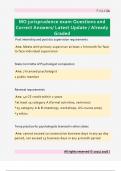 MO jurisprudence exam Questions and  Correct Answers&sol; Latest Update &sol; Already  Graded
