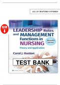  Leadership Roles and Management Functions in Nursing &lpar;11th Edition&rpar; &ndash; Test Bank &vert; Marquis & Huston &vert; Complete Exam Material