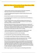 NUR 518 Clinical Essentials Exam Questions With Correct Answers 