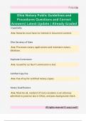 Ohio Notary Public Guidelines and  Procedures Questions and Correct  Answers&sol; Latest Update &sol; Already Graded