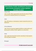 Ohio Notary Public Guidebook Questions  and Correct Answers&sol; Latest Update &sol;  Already Graded