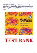 TEST BANKK FOR Drugs and the Neuroscience of Behavior&colon; An Introduction to Psychopharmacology 3rd Edition by Adam Prus All 1-15 chapters latest update 2025