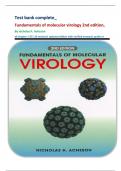Test bank complete_ Fundamentals of molecular virology 2nd edition, By nicholas h. Acheson all chapter 1-37| 10 sections| updated edition with verified answers| grade a+