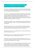 SNHD Body Art Study Guide Exam Questions And Actual Answers&period;