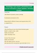 Sociology 1301 exam 3 Questions and  Correct Answers&sol; Latest Update &sol; Already  Graded