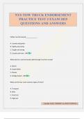 NYS TOW TRUCK ENDORSEMENT PRACTICE TEST 2 EXAM 2025 QUESTIONS AND ANSWERS
