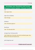 Sociology 1301 Questions and Correct  Answers&sol; Latest Update &sol; Already Graded 