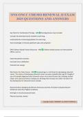 ONS ONCC CHEMO RENEWAL II EXAM 2025 QUESTIONS AND ANSWERS