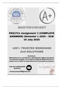 PES3701 Assignment 3 &lpar;COMPLETE ANSWERS&rpar; Semester 1 2025 &ndash; DUE 30 July 2025&semi; 100&percnt; correct solutions and explanations&period;