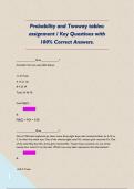 Probability and Twoway tables&colon; assignment &sol; Key Questions with 100&percnt; Correct Answers&period; l