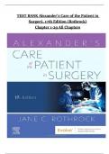 Test Bank for Alexander&rsquo;s Care of the Patient in Surgery &lpar;17th Edition&comma; 2025&rpar; by Rothrock &ndash; Latest Surgical Nursing Exam Prep