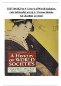 Test Bank for A History of World Societies&comma; 12th Edition by Merry E&period; Wiesner-Hanks &ndash; All Chapters Complete &vert; Latest Edition