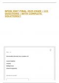 NFDN 2007 FINAL 2025 EXAM &vert; 122 QUESTIONS &vert; WITH COMPLETE SOLUTIONS&excl;&excl;