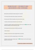 PEDS EXAM 1 - STUDENT 2025 QUESTIONS AND ANSWERS