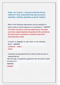 EXAM &colon; Law of Agency - Champions 2025&sol;2026 ACTUAL   COMPLETE  REAL EXAM QUESTIONS AND ACCURATE  ANSWERS &lpar; VERIFIED ANSWERS&rpar; &vert;ALREADY PASSED&excl;&excl;  