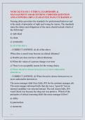 NURS 242 EXAM 1- ETHICS&comma; LEADERSHIP&comma; &  MANAGEMENT 160 QUESTIONS VERIFIED QUESTION  AND ANSWERS &lpar;100&percnt; GUARANTEE PASS&rpar;&excl;&excl;&excl;&excl;GRADED A&plus; 