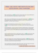 PHIL 1361 TEST 4 REVIEW EXAM 2025 QUESTIONS AND ANSWERS