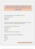 PILATES ANATOMY U2 MUSCULAR SYSTEM EXAM 2025 QUESTIONS AND ANSWERS