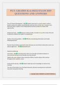 PLT&colon; GRADES K-6 &lpar;5622&rpar; EXAM 2025 QUESTIONS AND ANSWERS