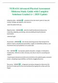 NUR-634 Advanced Physical Assessment Midterm Study Guide with Complete Solutions Graded A&plus; &vert; 2025 Update