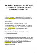 PALS HEARTCODE 2026 WITH ACTUAL  EXAM QUESTIONS AND CORRECT  ANSWERS VERIFIED 100&percnt;