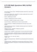 ILTS 305 Math Questions With Verified Answers