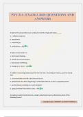 PSY 211- EXAM 2 2025 QUESTIONS AND ANSWERS