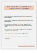 RMI 3004 TOPICS &num;1-4 EXAM 2025 QUESTIONS AND ANSWERS
