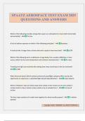 SPAATZ AEROSPACE TEST EXAM 2025 QUESTIONS AND ANSWERS