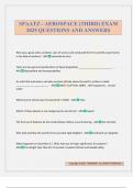SPAATZ - AEROSPACE &lpar;THIRD&rpar; EXAM 2025 QUESTIONS AND ANSWERS