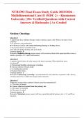 NUR2392 Final Exam Study Guide 2025&sol;2026 &ndash; Multidimensional Care II &lpar;MDC 2&rpar; &ndash; Rasmussen University &vert; 50&plus; Verified Questions with Correct Answers & Rationales &vert; A&plus; Graded