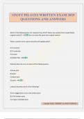 STOTT PILATES WRITTEN EXAM 2025 QUESTIONS AND ANSWERS