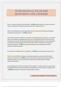 TCED 303 FINAL EXAM 2025 QUESTIONS AND ANSWERS
