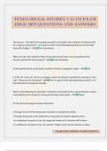 TEXES SOCIAL STUDIES 7-12 232 EXAM EDGE 2025 QUESTIONS AND ANSWERS
