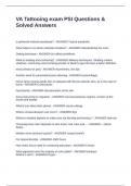 VA Tattooing exam PSI Questions & Solved Answers