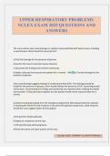 UPPER RESPIRATORY PROBLEMS NCLEX EXAM 2025 QUESTIONS AND ANSWERS